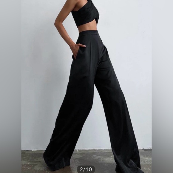 Commense Satin Wide Leg Dress Pants - Picture 3 of 12